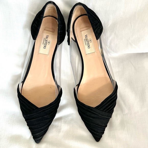 Valentino Shoes - VALENTINO GARAVANI Ruched Suede PVC‎ B-Drape Size 36.5 or US 6.5
